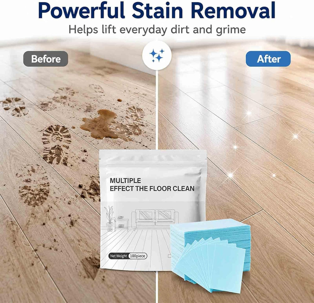 Multi-Effect Floor Clean Solution for Hardwood, Laminate, Tile (100 Piece)