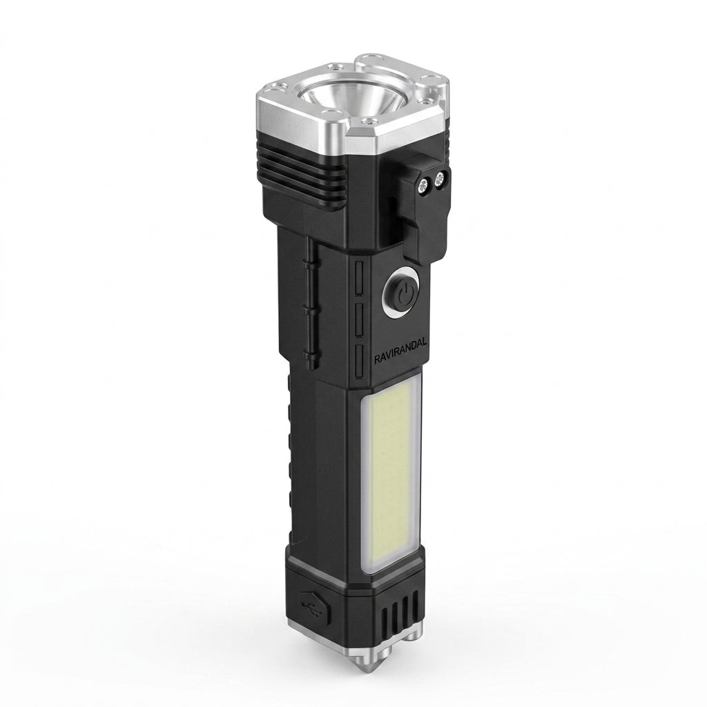8 in 1 Portable Rechargeable Torch LED Flashlight